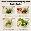 Hanging Sink Drain Basket,Press Automatic Dumping Kitchen Sink Food Waste