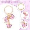 craspire Pack of 3 Pink Butterfly Key Chains Butterflies Key