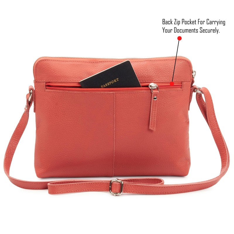 Wise Owl Accessories Small Soft Pebbled Real Leather Crossbody Handbags