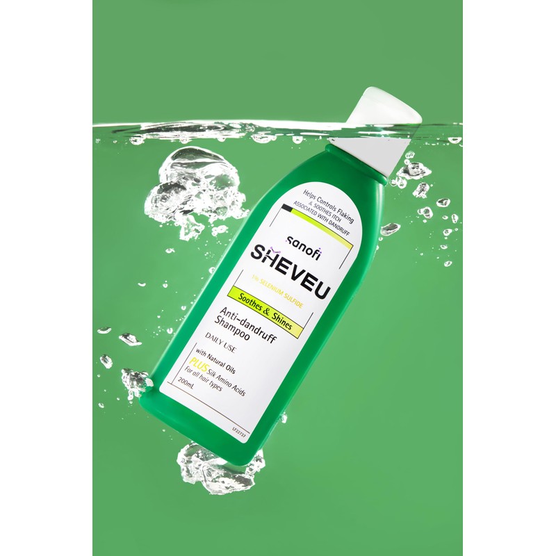 Sheveu Anti-Dandruff Shampoo 375 ml, Green