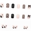 [ALLEVG] Nail Tips, 24 Pieces, Short 3D, Autumn and Winter,