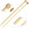 SSyang Pack of 2 Single-Pointed Large Knitting Needles Wooden Bamboo