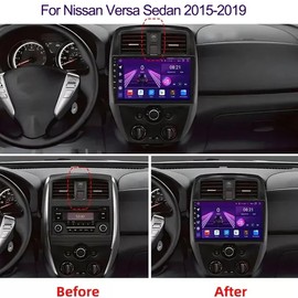 10.1 inch Android13 Car Radio Stereo for Nissan Versa Sedan 2015 2016 2017 2018 2019 Touch Screen W/Carplay & Android Auto GPS Bluetooth Wi-FI/Steering Wheel Control/AHD Camera [2GB+32GB]