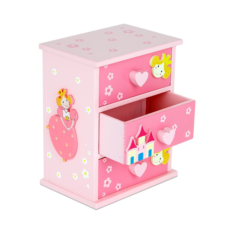 Girls Princess Jewellery Box Trinket Box