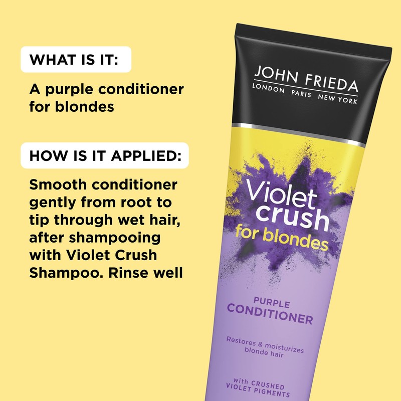 John Frieda Violet Crush Purple Conditioner, Conditioner for Brassy Blonde