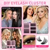 Lash Extension Kit 610Pcs Natural Fluffy DIY Individual Lashes Clusters