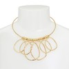Robert Lee Morris Womens Textured Ring Bib Wire Necklace