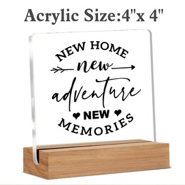 Housewarming Gifts, New Home Gift Ideas, Gifts for New Homeowners, New Apartment Gifts, Home Decor for Desk 4 x 4 Inches