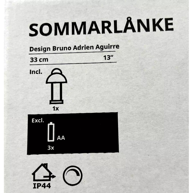 IKEA New IKEA Sommarlanke LED Decorative Table Lamp, Yellow/ Glass,