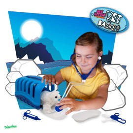 Deluxebase My Little Vet Basket - Baby Seal Set from Vet Doctors Toy Set for Kids. A cute animal set that is ideal for pretend play