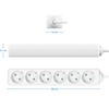 deleyCON 6-Way Power Strip with Flat Connector Power Strip for