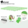 Owlcover Wood Sandbox Replacement Canopy - Green Top Cover for