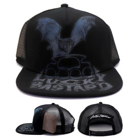 Cult of Individuality New Lucky Bastard Mesh Trucker Black Blue Era Snapback Hat