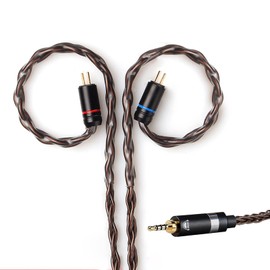 okcsc 0.78 2 Pin Earphone Cable, Upgraded Replacement with 2.5mm Plug, Compatible with Shure, Astell&Kern, FiiO & More, 120cm Length