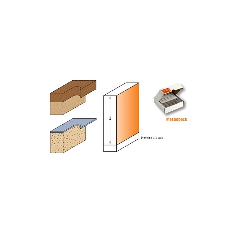 FLUSH TRIM BIT HW S=8 D=9,5X25,4 906.095.11