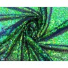Unbranded Iridescent Emerald Green Mini Sequin Fabric By The Yard