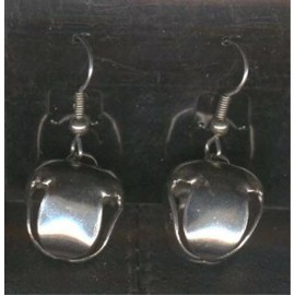 Team-Zebra Funky Earrings & Novelty Jewelry Funky JINGLE BELLS EARRINGS Christmas Santa Elf Holiday Costume Jewelry-SILVER