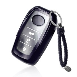 GAFAT Compatible with New Toyota C-HR 2024 2025 / Yaris Yaris Cross 2020-2025 Key Case, Key Cover, Key Case, TPU Silica Gel, Yaris Cross Accessories, CHR 2024 Accessories (Purple-Black)