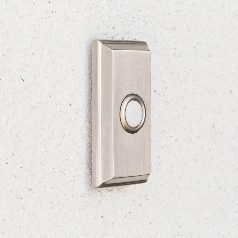 Baldwin 4860 3" x 1-1/2" Illuminated Rectangular Door Bell from