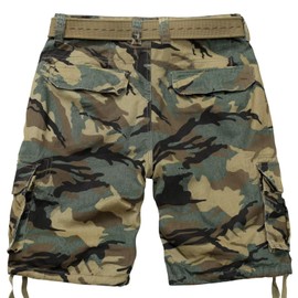 GSGGIG Mens Cargo Shorts Relaxed Fit Camo Casual Shorts Multi-Pocket Work Shorts with Pockets 11" Inseam 8062 A CAMO 38