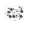 COVPAW® Wall Sticker XXL Flowers Tendril Rose Wall Sticker Mural