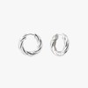 [D.Silver] Silver 925 Urban Loop One-Touch Earrings Silver / [D.Silver]