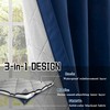 Navy Blue Soundproof Blackout Curtains, 50" x 96", 1 Panel