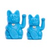 Chinesische Glückskatze. Winkende Katze. Maneki Neko viel Glück. SILBER, L