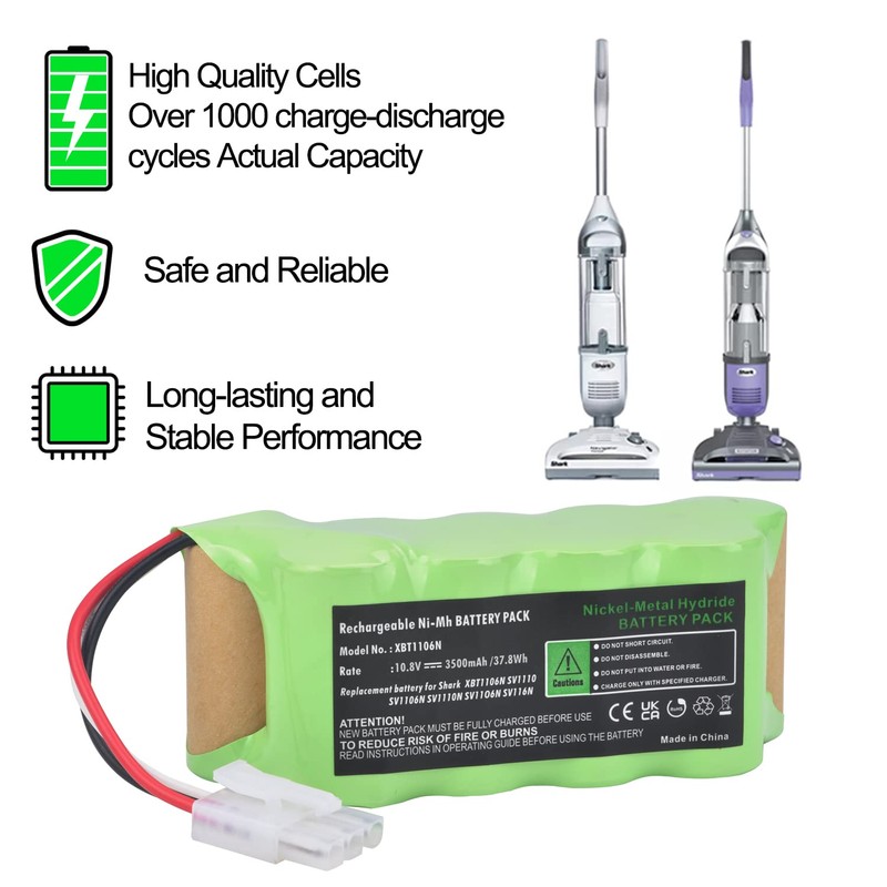 Batmax 10.8V Battery for Shark XBT1106N SV1110 SV1106N SV1110N SV11O6N