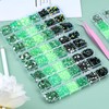 Sinyanail Green Flatback Rhinestones Kit for Nails, 12780pcs 2-6mm Mixed