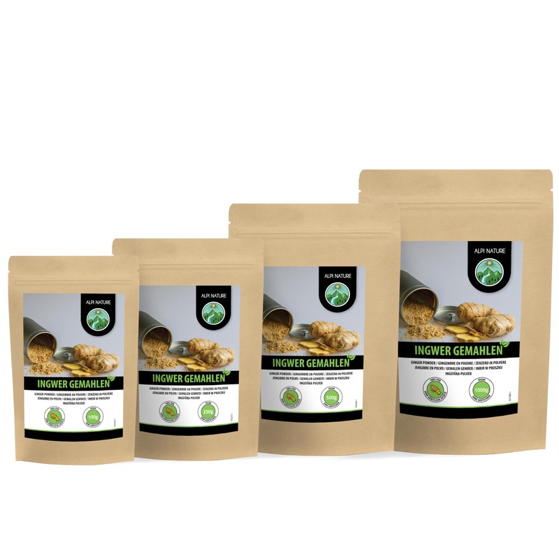 Ginger powder (100 g), ground ginger, 100% natural, gently dried