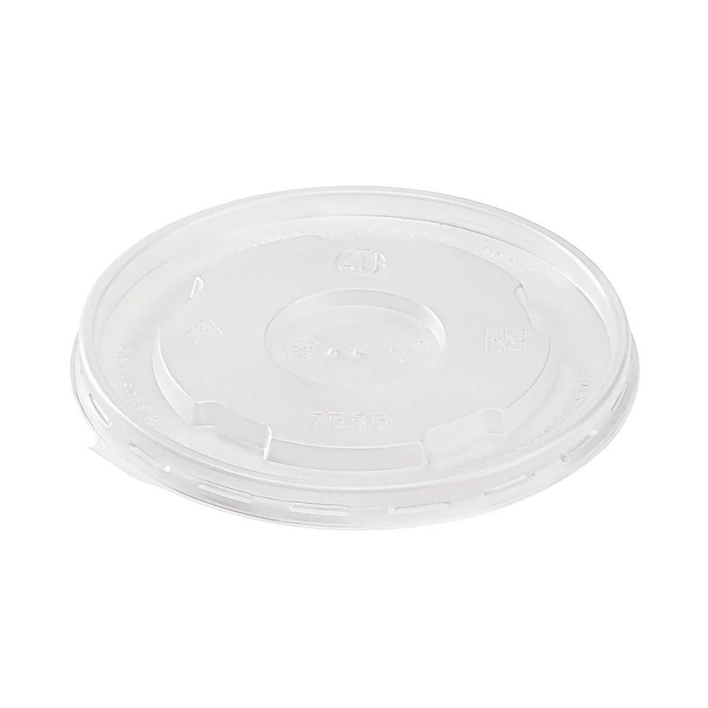 Karat C-KDL127-PP 20 oz PP Food Container Flat Lids (Case