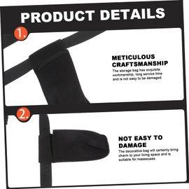 BIUDECO 1pc Essential Oil Waist Bag for Masseurs Storage Holder Pouch Lightweight and Portable Design for Easy Access to Massage Oils Black Color