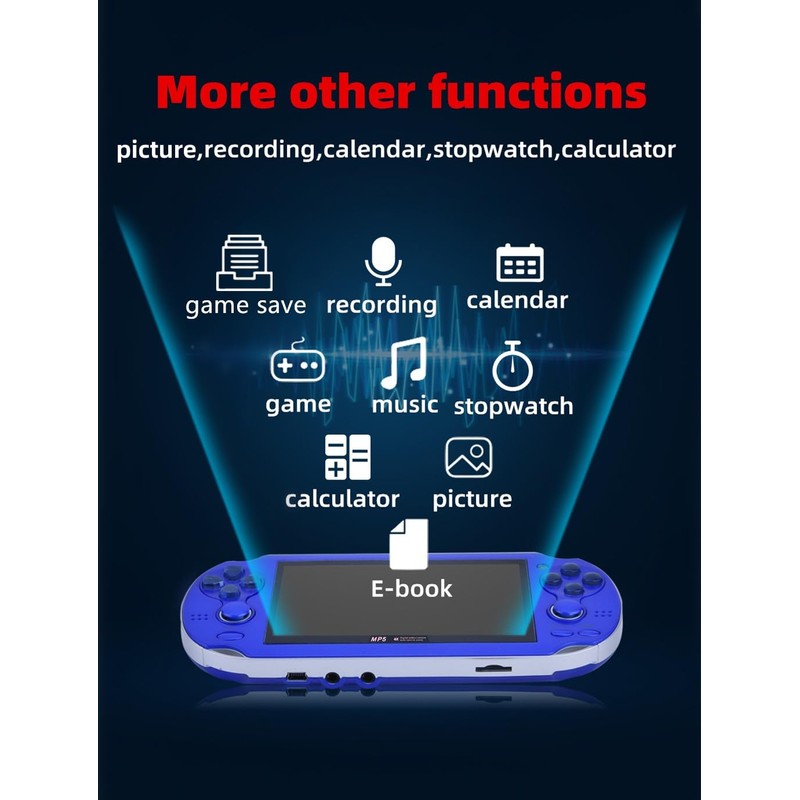 HLF 4.3 inch Retro Video Game Console Build 2200 Games