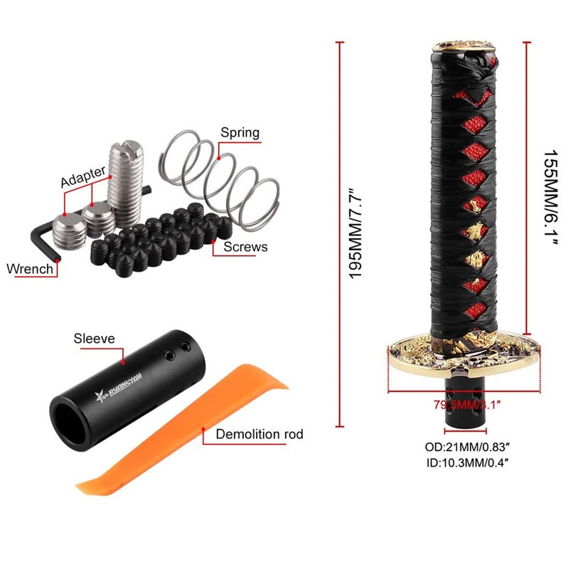 Unifizz Car Samurai Sword Automatic Shift Knob Universal fit for