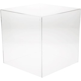 Plymor Clear Acrylic Display Case with No Base, 13" x 13" x 13"