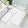 Bsmathom Bathroom Rugs Sets 3 Piece, Soft Non Slip Microfiber