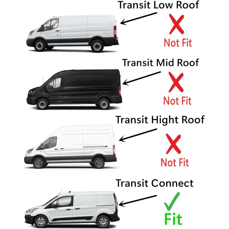 NAGD Fit 2010-2013 Ford Transit Connect Passenger Right Rear Window