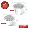 Ner Mitzvah Disposable Foil Menorah Drip Cups for Oil Menorahs