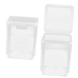 KICHOUSE 2pcs Storage Box Set Versatile Desktop Organizer with Lid for Makeup Stationery Accessories Stackable Plastic Container for Home and Office Use