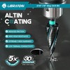 LIBRATON Four Spiral Flute Step Drill Bit, M35 Cobalt Unibit