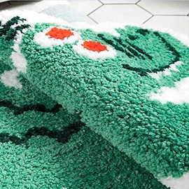 Cute Crocodile Shaped Mat for Bathroom, Soft Shower Rug Bathmat Non Slip Bath Rugs Play Carpet Area Rug for Kids, Bedroom, 50cm x 75cm