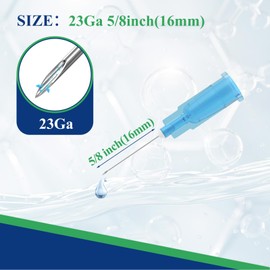 23 Gauge 5/8 Inch(16MM) Luer Lock Disposable Needle Individually Packaged for Laboratory Liquid Measurement, Plant Experimental Injection and Filling Ink(100 PCS)