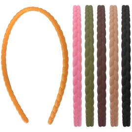 Thin Headbands, 6 Pieces, Colourful Hair Bands, Plastic Headbands, Hair Bands, Girls Set, Thin Plastic Headbands with Teeth, Multicoloured Headband, Hair Bands, Women's Thin Hair Bands, Women's Slim