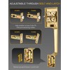 EHOMEWARE Double Front Door Handle Set, 1 Pack Satin Brass