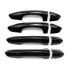 Dreamseek 8Pcs Exterior Door Handle Cover for Ford Fusion/Mondeo 2013-2021,Edge 2015-2021 ABS Molding Trim Decoration Protector (Black)