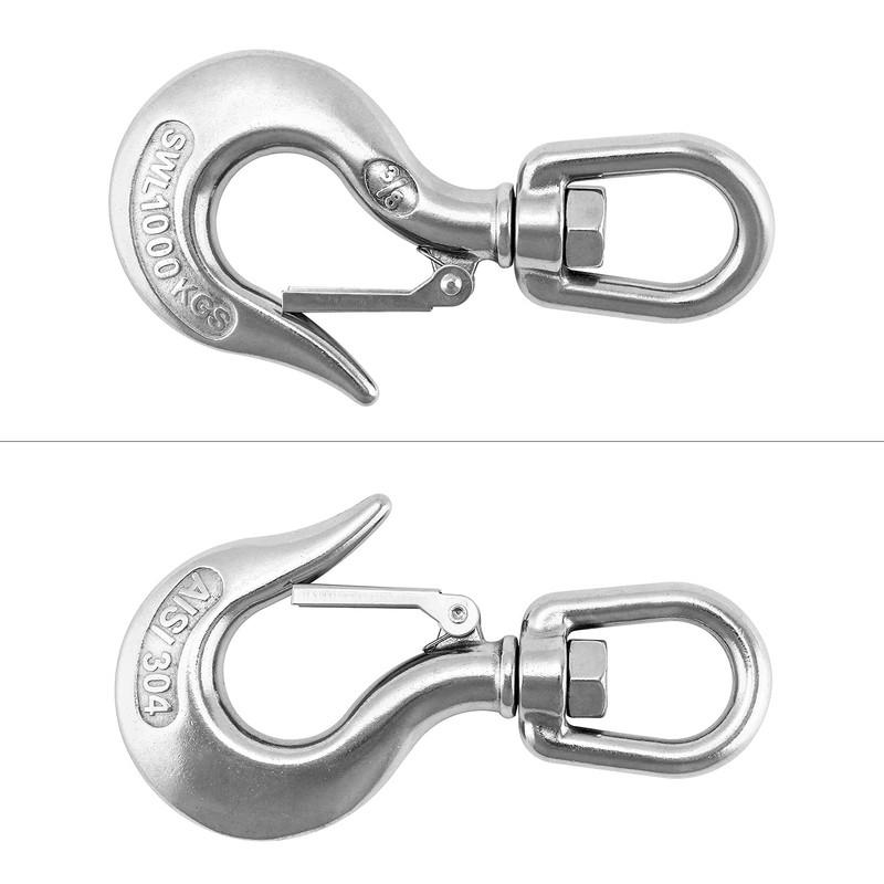 QWORK Chain Hook, Chain Swivel Hook, Hoist Swivel Hook, Slip