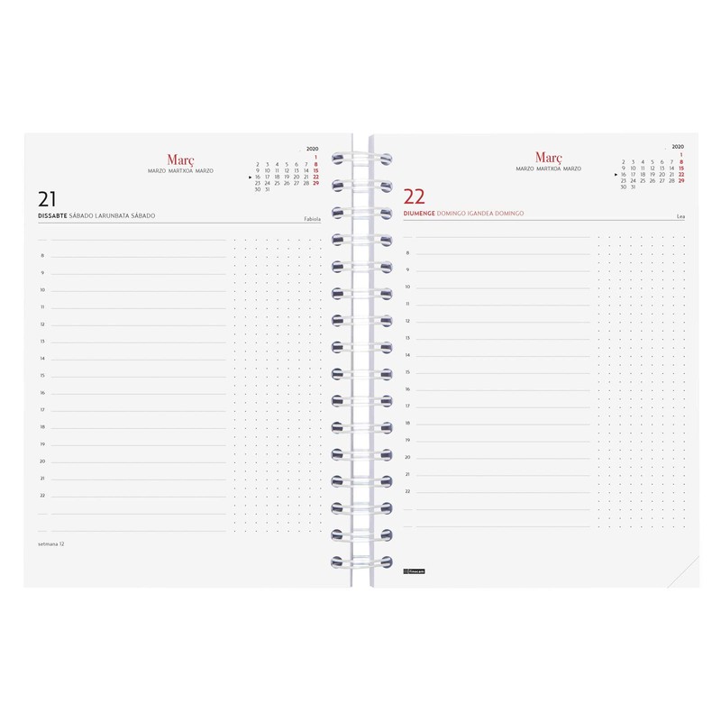Finocam – Agenda 2020 1 Day Page Spiral You Floral