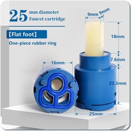 Cartucho cerámico de 25 mm, cartucho de disco cerámico para grifos de 25/35/40 mm, recambio para grifos monomando. (AAA-25MM)