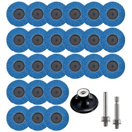 ANBOO Sanding Discs Set of 24 Grit 40/60/80/120, 2 Inches/50 mm Flap Discs Zirconia Corundum Grinding Disc for Metal Wood Steel Serrated Disc Cutting Angle Grinder 2 Inch Tray + 1 Round Bar